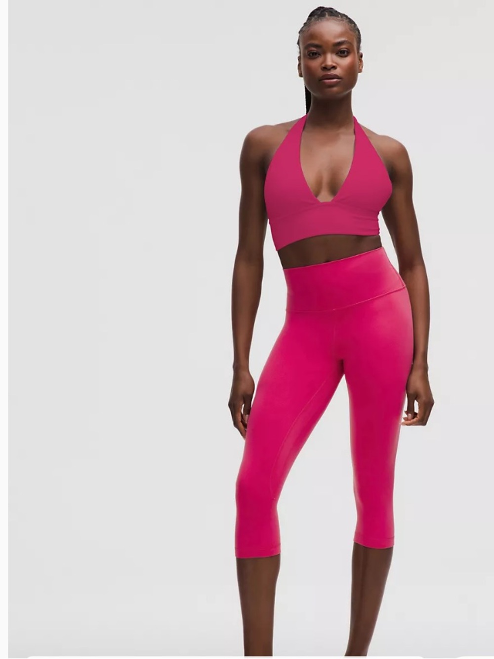 Lululemon leggings Align US 8 raspberry pink cropped high waist